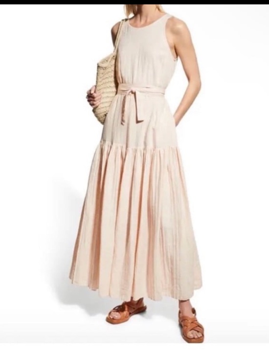Rebecca Taylor Dresses & Skirts - Rebecca Taylor pink linen belted maxi dress XS